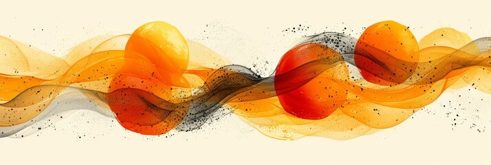 Wall Mural - Abstract Fruit Watercolor Background