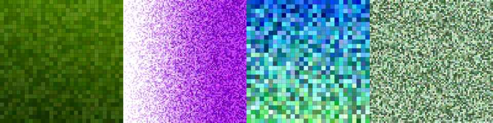 Poster - Abstract square mosaic pattern background set