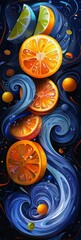 Wall Mural - Abstract Fruit Swirl