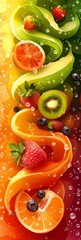 Wall Mural - Abstract Fruit Swirl
