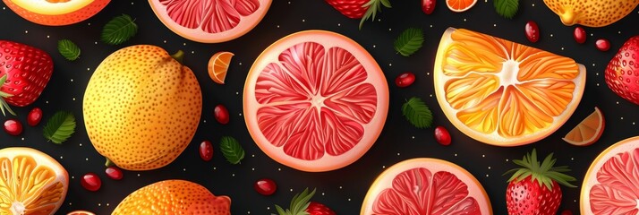 Poster - Elegant Abstract Fruit Background