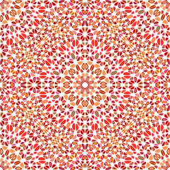 Poster - Bohemian geometrical mandala ornament pattern - spiritual floral abstract oriental seamless vector background