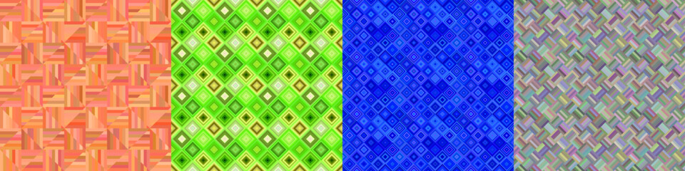 Poster - Seamless color geometric pattern set