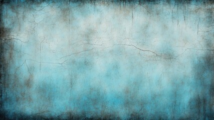 Blue grunge background or texture with space. Vintage dirty blue wall background.