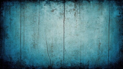 Wall Mural - Blue grunge background or texture with space. Vintage dirty blue wall background.