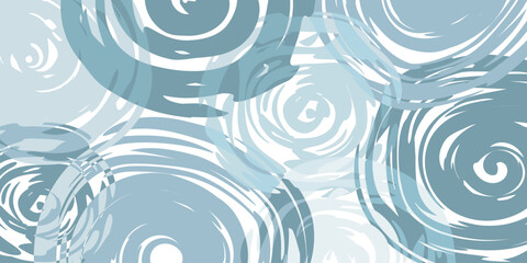 Poster - Abstract background of brush drawn circle spots. Blue circle pattern. Geometric shape illustration. Grunge rough textured round shapes
