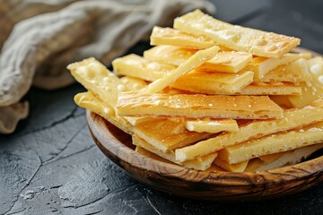 Wall Mural - Cassava chips with cheese flavor ideal for various purposes with space for text