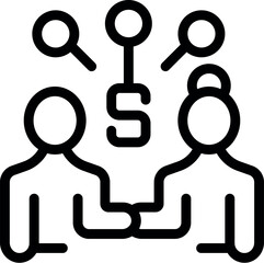 Poster - Two business partners are joining forces and working together to achieve a shared objective
