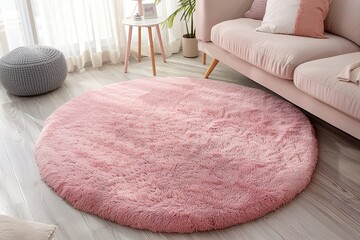 Canvas Print - Circular plush rug