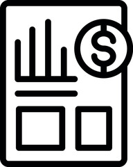 Poster - Financial report with dollar sign showing market analysis