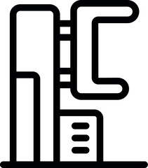 Poster - Contactless payment terminal icon for parking, using nfc technology, isolated on white