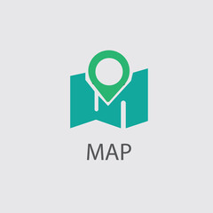 Sticker - Maps pin. Location map icon