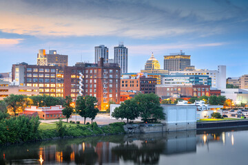 Poster - Peoria, Illinois, USA Downtown Skyline