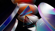 © ADDICTIVE STOCK - Vibrant 3D glass shapes with reflections and refractions