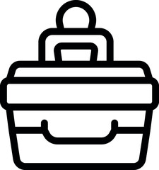 Poster - simple line icon depicting a lunchbox, perfect for representing packed lunches and food storage