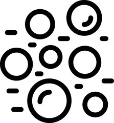 Aufkleber - Line art icon of soap bubbles floating creating a sense of joy and peace