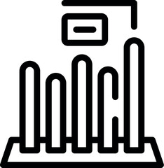 Poster - Minimalist icon of a falling bar chart showing a negative market trend