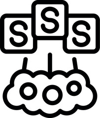 Sticker - Secure cloud hosting service is ensuring data protection with ssl encryption