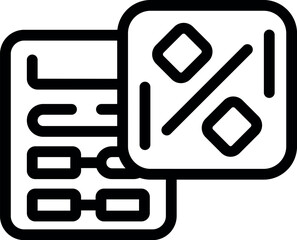 Poster - Calculator is calculating a percentage, depicting concepts such as discounts or interest rates
