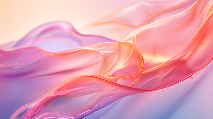 Wall Mural - Colorful Abstract Fluid Motion in Soft Pastel Tones