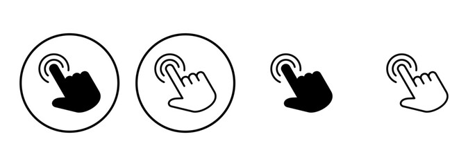 Poster - Hand cursor icon set. click icon vector. hand click. pointer