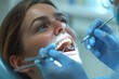 © mattegg - Woman Receiving Dental Examination With Mirror and Tools