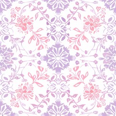  Delicate Floral Pattern in Lavender and Pink