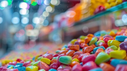 Wall Mural - Colorful Candy Assortment Generative AI