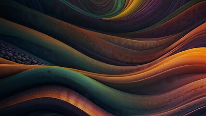 Organic abstract panorama wallpaper background Ai Generated