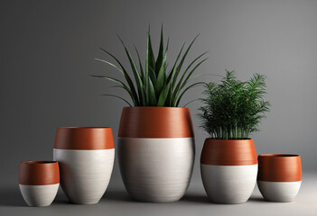 Showcase of ceramic pot mockup, high detailed, photorealistic.