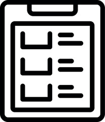 Poster - simple icon of a clipboard showing a checklist with items for auditing