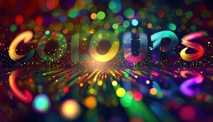 Poster - Colorful Abstract Art With Vivid Lights