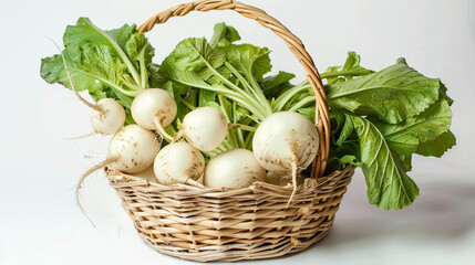 Canvas Print - Fresh radish in basket