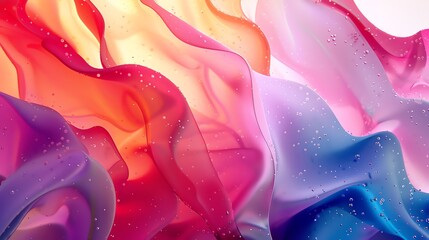 Wall Mural - Abstract colorful liquid background with water droplets.
