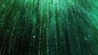 © furyon - abstract digital matrix background with glitching green code raining down black screen representing cybersecurity hacking or artificial intelligence concepts