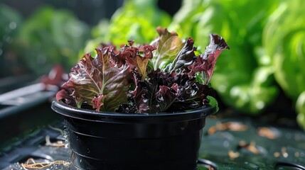 Poster - Growing Red Lettuce Quickly in a Small Container