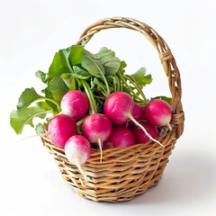 Sticker - basket of radishes