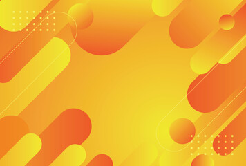 Poster - Abstract orange background with circles.  Cool background orange with abstract graphic elements for presentation and poster background design.