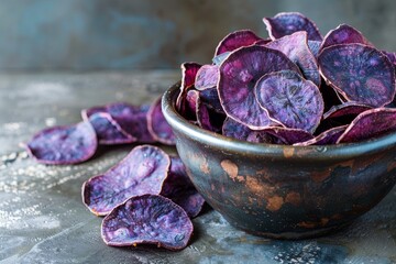 Poster - Purple sweet potato chips crunchy and sweet