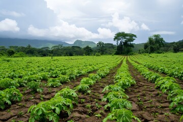 Sticker - The cassava fields are vibrant green post rains