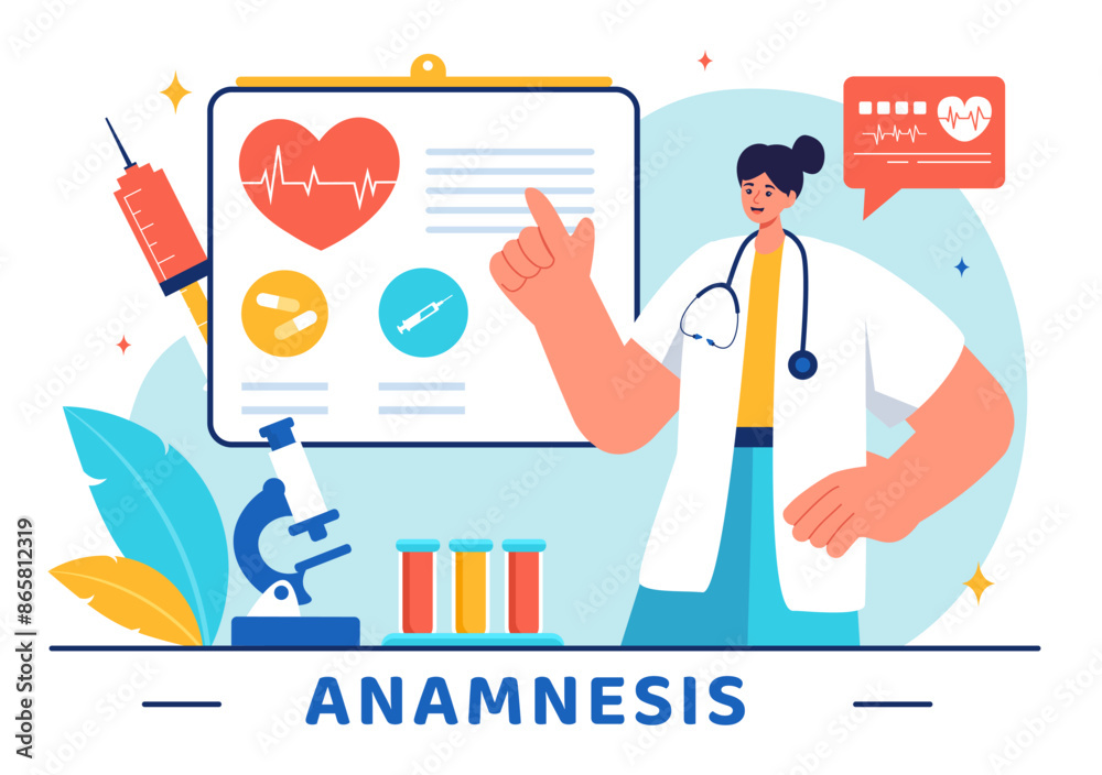 Anamnesia Vector Illustration of an Anamnesis System Providing Information About ...