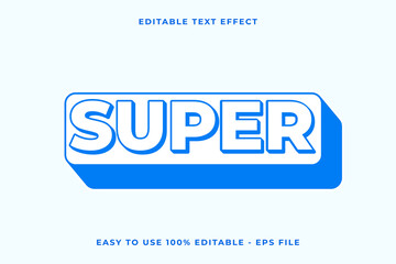 Aufkleber - Super Editable text effect 3d Trendy template style vintage vector