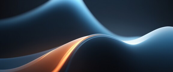 Abstract Fluid Dynamics Wavy Patterns Gradient Colors Blue Orange Dynamic Modern Art Background Wallpaper