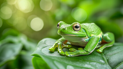 frog day nature frog on leaf
