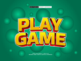 Wall Mural - play game editable text effect in simple and kids text style