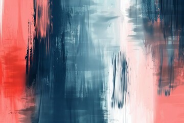 Wall Mural - Abstract background with brush strokes in colors of blue and red.