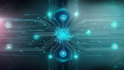 Aufkleber - Detailed abstract technology communication concept background