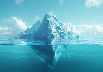 Poster - Iceberg floating in the ocean.