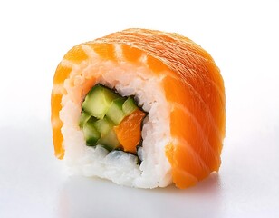 Delicious sushi on white background. design elements