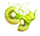 kiwi fruit isolated on transparent background png
